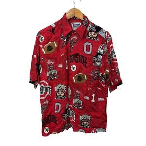 Reyn Spooner Ohio State Buckeyes Shirt Mens Small College Football Hawaiian Camp